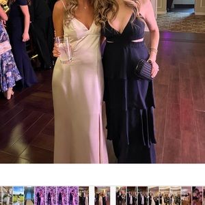 Amsale size 4 dress worn once gold/champagne color